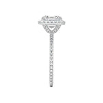 Load image into Gallery viewer, 2 Carat Asscher Cut Hidden Halo Moissanite Ring in Rose Gold