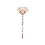 Load image into Gallery viewer, 2 Carat Asscher Cut Hidden Halo Moissanite Ring in Rose Gold