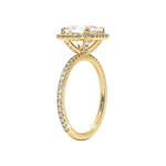 Load image into Gallery viewer, 2 Carat Asscher Cut Hidden Halo Moissanite Ring in Rose Gold