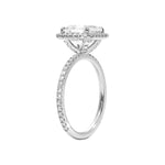 Load image into Gallery viewer, 2 Carat Asscher Cut Hidden Halo Moissanite Ring in Rose Gold