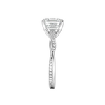 Load image into Gallery viewer, 1.50 Carat Asscher Cut Twisted Moissanite Ring in Yellow Gold