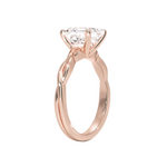 Load image into Gallery viewer, 1.50 Carat Asscher Cut Twisted Moissanite Ring in White Gold