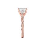 Load image into Gallery viewer, 1.50 Carat Asscher Cut Twisted Moissanite Ring in Yellow Gold