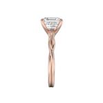 Load image into Gallery viewer, 1.50 Carat Asscher Cut Twisted Moissanite Ring in White Gold
