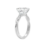 Load image into Gallery viewer, 1.50 Carat Asscher Cut Twisted Moissanite Ring in White Gold