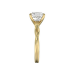 Load image into Gallery viewer, 1.50 Carat Asscher Cut Twisted Moissanite Ring in White Gold