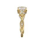 Load image into Gallery viewer, 2 Carat Asscher Shaped Vintage Moissanite Ring in White Gold