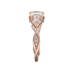 Load image into Gallery viewer, 2 Carat Asscher Shaped Vintage Moissanite Ring in White Gold