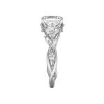 Load image into Gallery viewer, 2 Carat Asscher Shaped Vintage Moissanite Ring in White Gold
