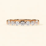 Load image into Gallery viewer, Front View Of 7 Stone Wedding Band