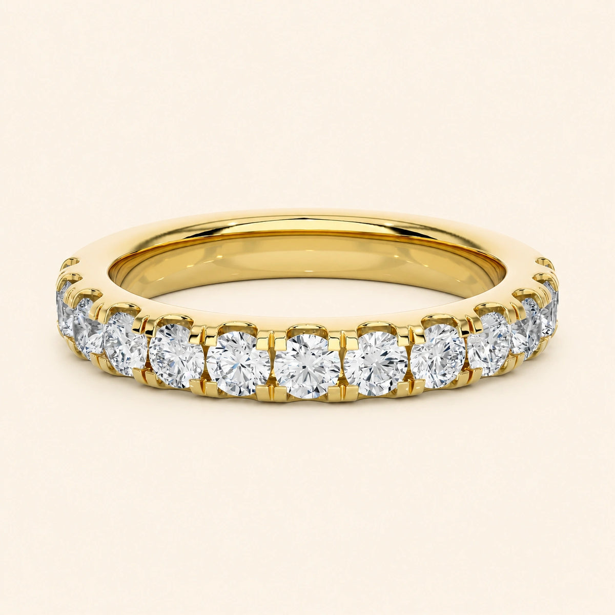Front view of eternity band women