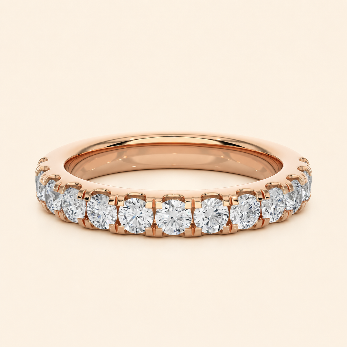 Front view of eternity band