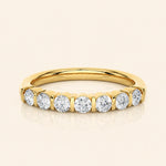Load image into Gallery viewer, Front View Of Bar Setting Wedding Band