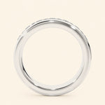Load image into Gallery viewer, Back View Of Round Baguette Wedding Band