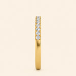 Load image into Gallery viewer, Side View Of Round Half Eternity Wedding Band