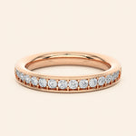 Load image into Gallery viewer, Front View Of Round Half Eternity Band