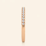 Load image into Gallery viewer, Side View Of Prong Half Eternity Wedding Band