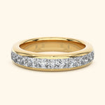 Load image into Gallery viewer, Front View Of Princess Half Eternity Wedding Band