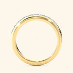 Load image into Gallery viewer, Back View Of Princess Half Eternity Wedding Band