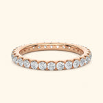 Load image into Gallery viewer, Front View Of V Split French Set Wedding Band