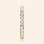 Load image into Gallery viewer, Side View Of V Split French Set Wedding Band