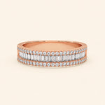 Load image into Gallery viewer, Front View Of Baguette Wedding Band