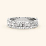 Load image into Gallery viewer, Front View Of Baguette Wedding Band