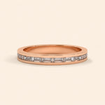 Load image into Gallery viewer, Front View Of Baguette Wedding Bands For Women