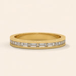 Load image into Gallery viewer, Front View Of Baguette Wedding Bands For Women