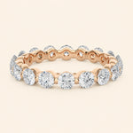 Load image into Gallery viewer, Front View Of Bar Prong Eternity Wedding Band