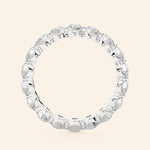 Load image into Gallery viewer, Back View Of Bar Prong Eternity Wedding Band