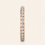 Load image into Gallery viewer, Side View Of Channel Set Eternity Wedding Band