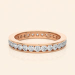 Load image into Gallery viewer, Front View Of Channel Set Eternity Band