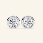Load image into Gallery viewer, Round Solitaire Earrings