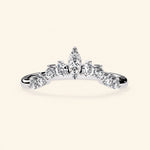 Load image into Gallery viewer, Front View Of Curved Moissanite Wedding Band