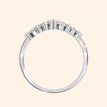 Load image into Gallery viewer, Back View Of Curved Moissanite Wedding Band