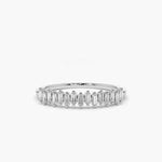 Load image into Gallery viewer, 2.50 Carat Baguette Cut Prong Set Moissanite Ring in Yellow Gold