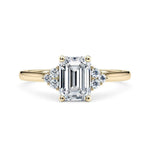Load image into Gallery viewer, 1.60 Carat Emerald Cut Cluster Moissanite Ring in Rose Gold