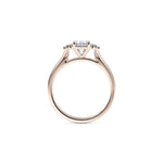 Load image into Gallery viewer, 1.60 Carat Emerald Cut Cluster Moissanite Ring in Rose Gold