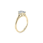 Load image into Gallery viewer, 1.60 Carat Emerald Cut Cluster Moissanite Ring in Rose Gold