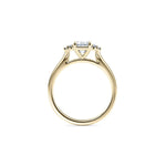 Load image into Gallery viewer, 1.60 Carat Emerald Cut Cluster Moissanite Ring in Rose Gold