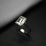 Load image into Gallery viewer, 3 Carat Emerald Cut Moissanite Ring