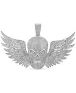 Load image into Gallery viewer, 3 Ct Round Cut Flying Skull Moissanite Pendant for Unisex