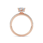 Load image into Gallery viewer, 1.20 Ct Marquise Cut Hidden Halo Moissanite Ring in Rose Gold