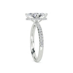 Load image into Gallery viewer, 1.20 Ct Marquise Cut Hidden Halo Moissanite Ring in Rose Gold