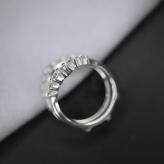 Moissanite Curved Wedding Band