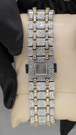 Load image into Gallery viewer, Back Side of Moissanite Diamond Ap Watch | 41MM | Yellow Gold