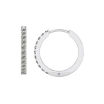 Load image into Gallery viewer, 0.50 Carat Round Shape Moissanite Hoop Earrings For Men's