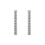 Load image into Gallery viewer, 0.50 Carat Round Shape Moissanite Hoop Earrings For Men's