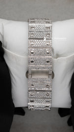 Load image into Gallery viewer, Back View Of Moissanite Skeleton Watch